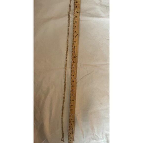 Vintage Napier Textured Or Brushed Gold Tone Necklace Chain Paperclip Style 30" - Picture 10 of 11